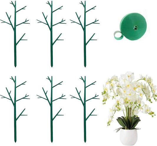 6 Pack Stackable Monstera Plant Support Stakes, Garden Plant Stakes for Indoor and Outdoor Plants, Moss Poles Holder Stick Monstera Plant Stem Supports Structures for Climbing Potted Plants (6 Pack)