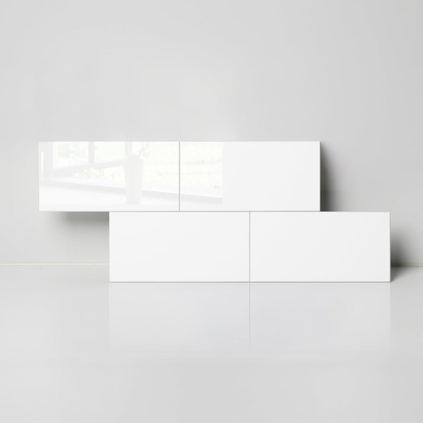 Colamo Luxury 10-Sheet Peel and Stick Backsplash,Self Adhesive Faux Stone 12”x12” White Subway Tile for Kitchen,Glossy Waterproof Carrara Brick Marble Look,Stick on Accent Wall for Bathroom,Bedroom