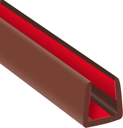 Slimline Cabinet Door Edge Protector, 3/4" Self Adhesive Peel and Stick Rubber Edge Guards, Flexible U Shaped Strips for Kitchen & Garbage Drawer Fronts, Edge Trims for Desks and Shelfves, Black, 10Ft