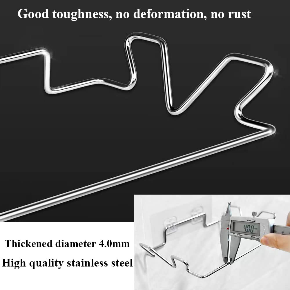 Trash Bag Holder for Cupboards Kitchen Cabinet Door, Stainless Steel Portable Garbage Bins ( with Wall Sticker Base ) Kitchen Waste Bins, Easy to Store, Can Be Put Away At any Time, Kitchen Essential