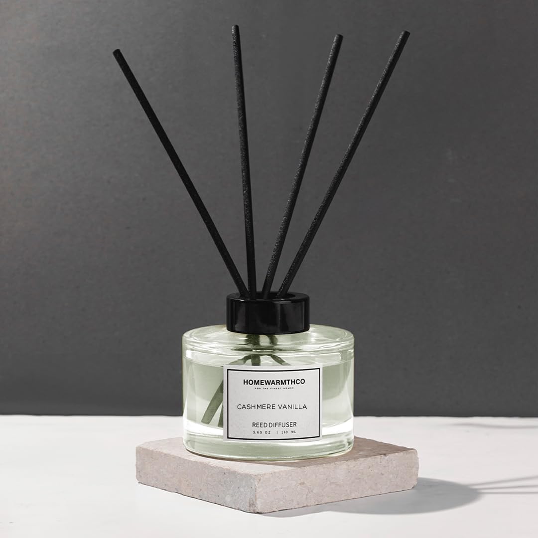 Clean Linen Reed Diffuser Set - Luxury Fragrance Reed Diffusers for Home. Office, Bathroom, Kitchen and Home Decor - Long-Lasting Scent with Non-Toxic Oils (5.63 oz, 160ml)