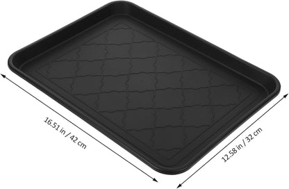 Multi-Functional Boot Tray for Entryway Waterproof Plastic Shoe Mat Raised Edges for Pets and Sundries Storage Large Capacity Design