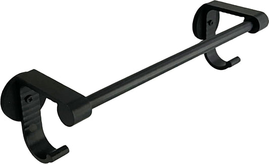 Magnetic Towel Bar with 2 Hooks for Kitchen Tongs Holder Oven Gloves Storage,Towel Holder Towel Hook Hanger for Fridge, Kitchen Stove, Oven, Dishwasher, Sink Laundry Washing Machine, Black