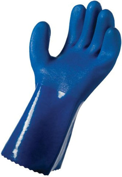 PVC Coated Heavy Duty Rubber Gloves for Handling Chemicals and Dish Washing Blue 2 Count (Pack of 1)