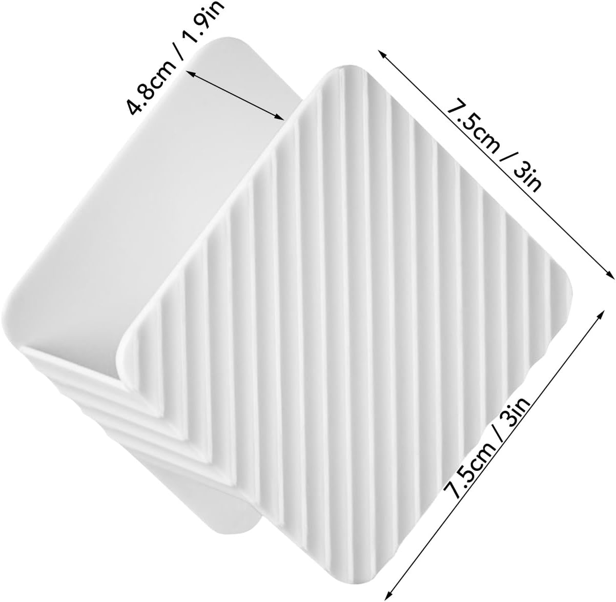 Cleaning Cloth Storage Rack, Perforation Frees Wall Hanging Sink Plastic Dishwashing Scrubber Organizer Dish Sponge Holder Drain Rack for Kitchen (White)