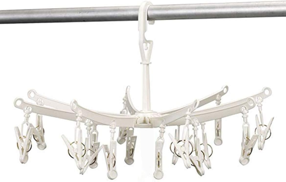DurReus Reusable Stainless steel Drying Rack Laundry Drip Hanger 8 Clips Closet Organizer for Hanging Lingerie,Underwear,Clothes Disapers,Mitten,Socks,Hats,Bras,Skirts,Scaf
