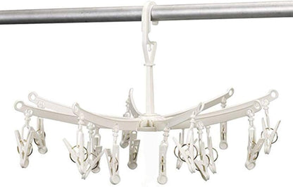 DurReus Reusable Stainless steel Drying Rack Laundry Drip Hanger 8 Clips Closet Organizer for Hanging Lingerie,Underwear,Clothes Disapers,Mitten,Socks,Hats,Bras,Skirts,Scaf