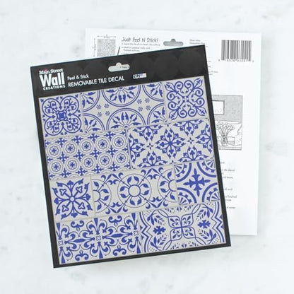 Main Street – 24-Pack of 8 x8 Peel and Stick Backsplash Wallpaper Tiles – Removable Self Adhesive Wall Tile for Kitchen, Renter-Friendly for Your Home and DIY Projects (Patina Copper)