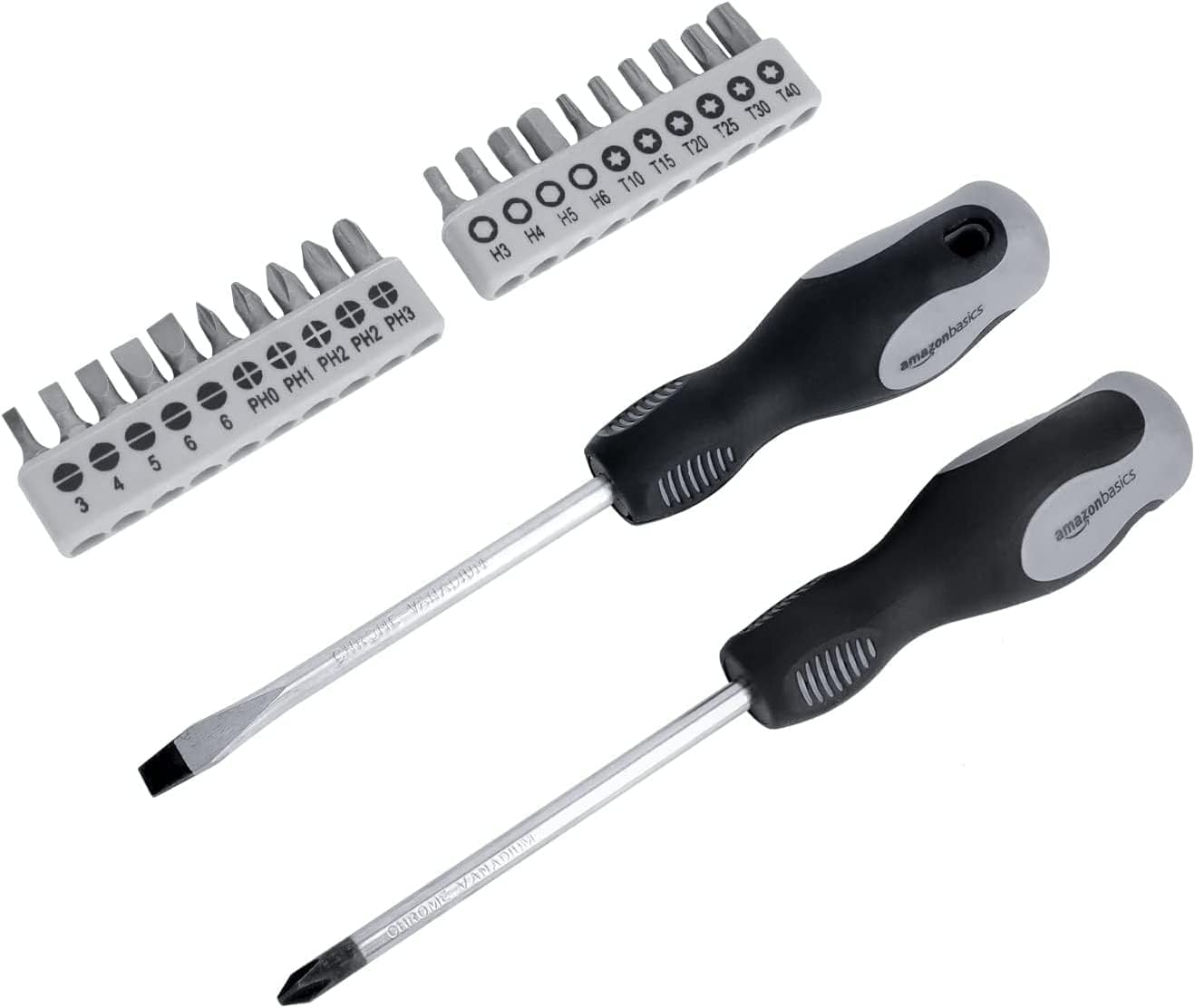 Amazon Basics 173-Piece General Household Hand Tool Set with Storage Case, Portable Tool Kit for Home Maintenance and Everyday Repairs