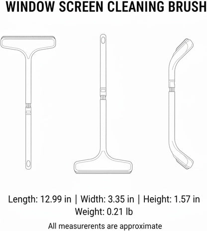 Window Screen Cleaning Brush, Double-Sided Design for in-Place Mesh Maintenance, PP Plastic Cleaner Tool (1 PC)