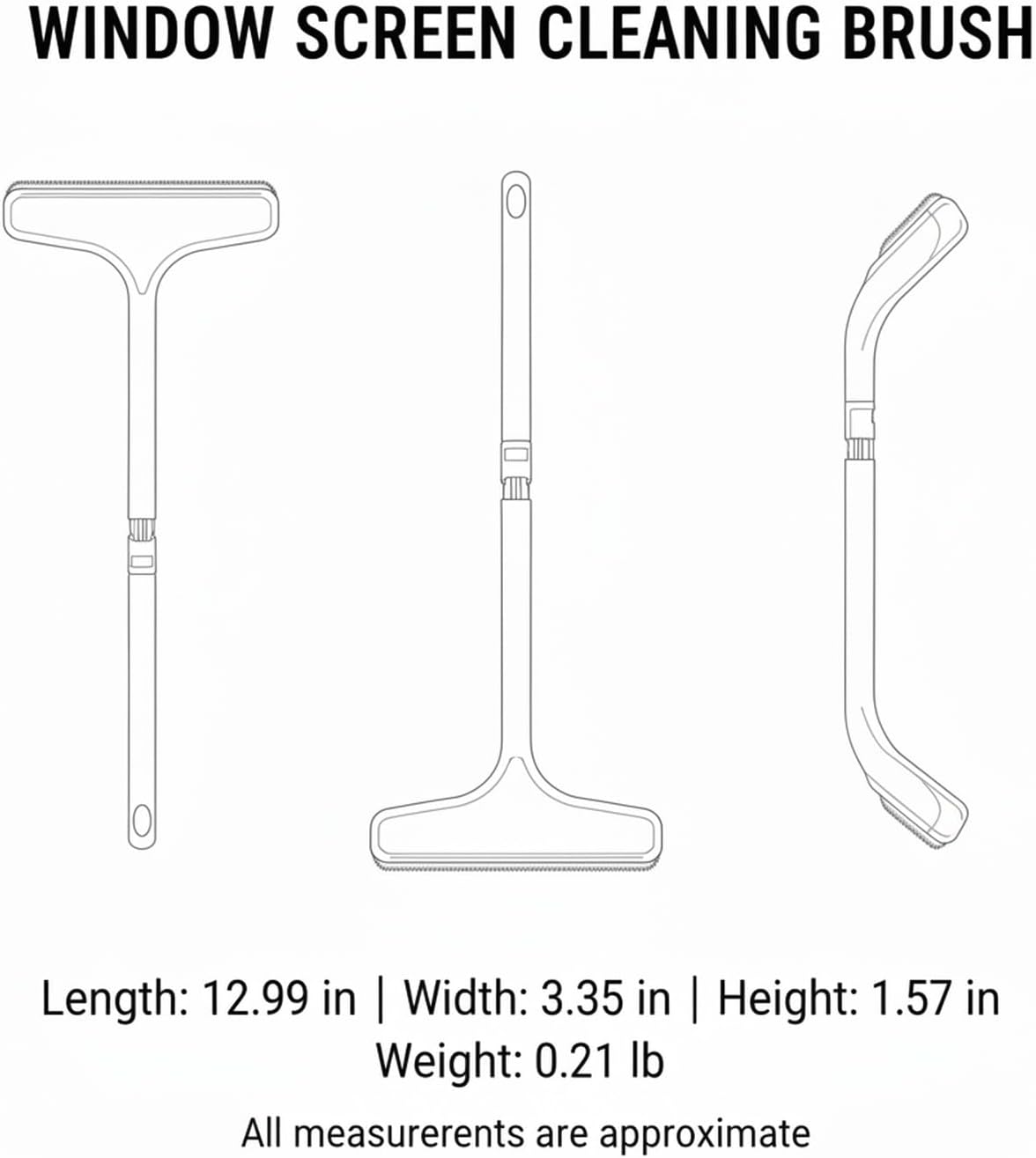 Home Window Care: Double-Sided Screen Cleaning Brush for in-Frame Mesh Maintenance, Durable PP Tool (1 Piece)
