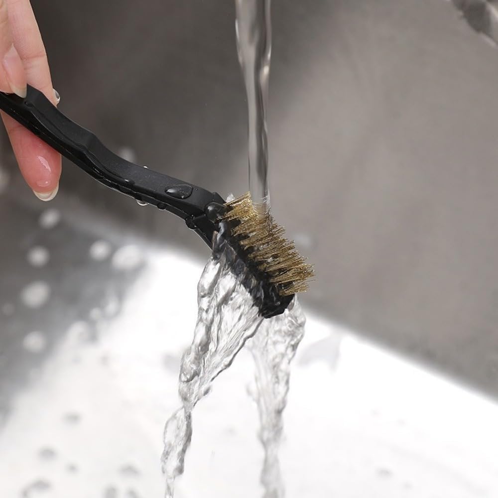 3Pcs Scrub Brush, Cleaning Brush, Steel Wire Brush for Gas Stove, Range Hood Filter & Kitchen Surface Cleaning