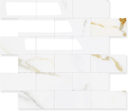 2026 New Upgrade Peel and Stick Backsplash Tile, Peel and Stick 11.34" X 11.57" Wall Tile for Kitchen, Bathroom, Fireplace, Laundry (Beige Ecru, 10 Packs)