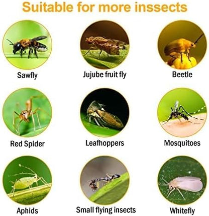 16 Pack Fruit Fly Traps for Indoors, Fly Traps Outdoor, gnat Traps for House Indoor, Fly Strips Tape Killer Catcher Paper Ribbon, Flying Insect Trap for Bug, Gnat, Insect, Mosquito