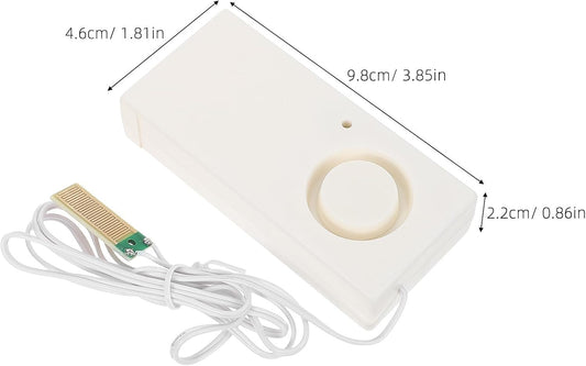 Homoyoyo 2pcs Water Overflow Alarm with Real Time Water Detection and Dual Alarm Protection Abs Material Leak Detector for Bathroom and Laundry Room for Sink and Tub