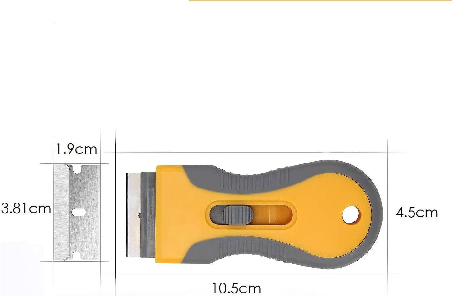 CANOPUS Glass ceramic plate scraper with 10 metal blades, does not scratch the surface, very resistant, razor blade scraper for removing labels, stickers, windows, mirrors, floor cleaning