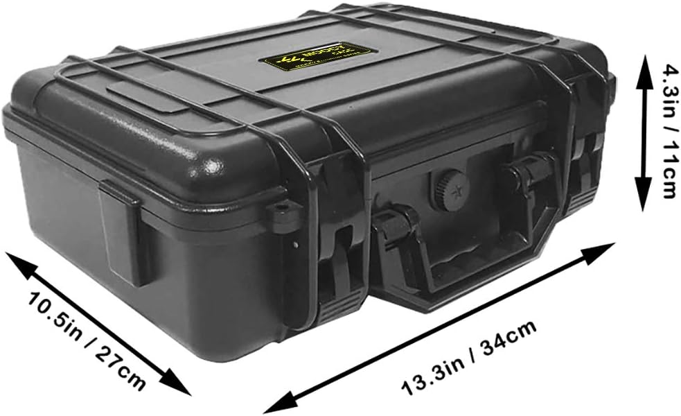 8" Small Hard Case with Pluck Foam Insert, 8.6 x 4.9 x 1.9 Inch - Protective Waterproof Plastic Tiny Box for Storage Medical item, Micro Tools - Lockable, Portable for Travel