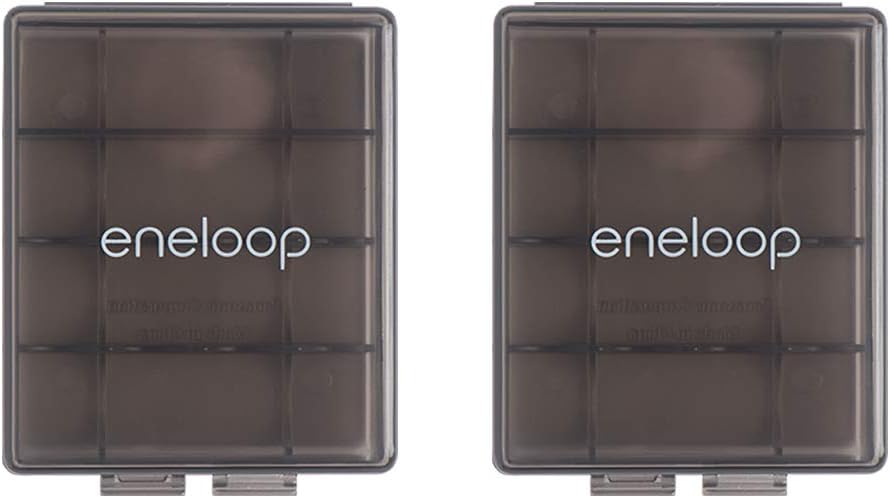 Eneloop Panasonic BQ-CASEK6SA pro Battery Storage Cases with 4AA or 5AAA Battery Capacity, Obsidian Gray (Pack of 6)
