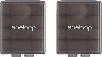 Eneloop Panasonic BQ-CASEK6SA pro Battery Storage Cases with 4AA or 5AAA Battery Capacity, Obsidian Gray (Pack of 6)