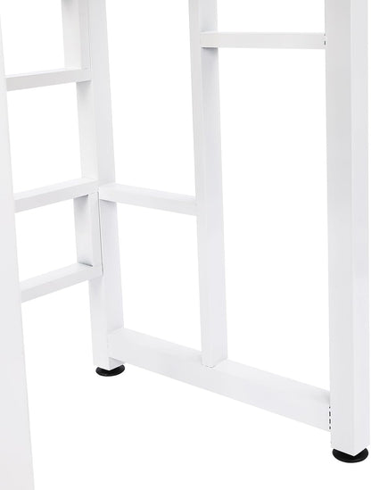 Gdrasuya10 Laundry Room Storage Organizer Shelf 41.3" Tall Washer and Dryer Storage Stacking Rack Stand Over Washing Machine Storage Unit with Adjustable Laminate Standing Shelf for Home, White