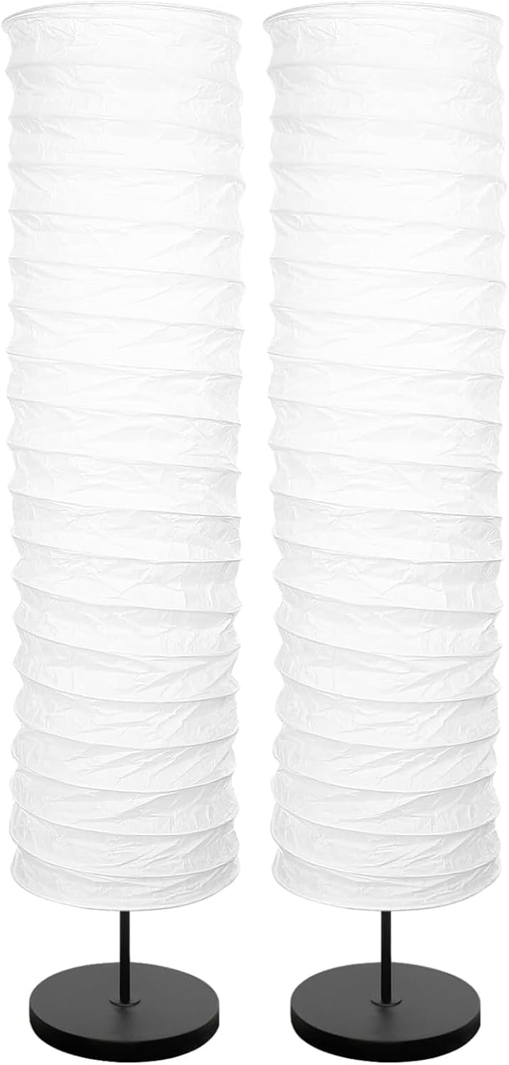 STOBOK Rice Paper Floor Lamp Shade Nordic Style Table Light Cover Floor Standing Lampshade Protector Cover Replacement for Home Hotel Bedside Desk Table Wall Floor Lamp