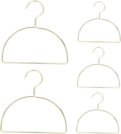 ULTECHNOVO 5pcs Wall-Mounted Scarf Organizer Rack in Golden Iron, Semi-Circle Clothes Drying Hangers for Laundry Room and Bedroom, Space Efficient Design Prevents Slipping for Scarves