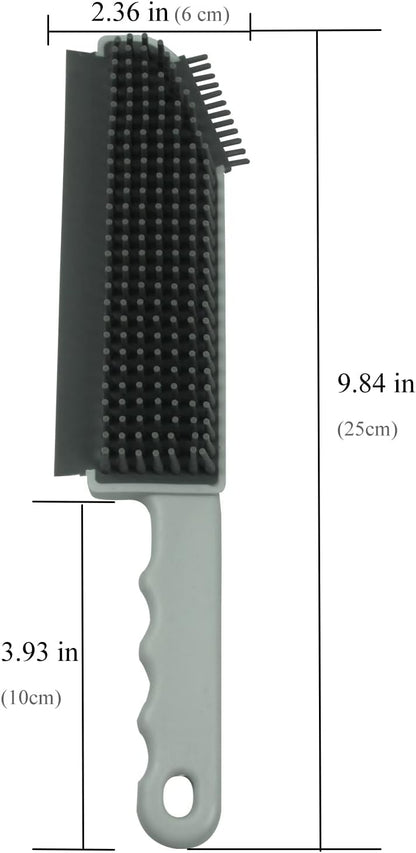 Multifunctional Cleaning Brush 2 Pcs Silicone Cleaning Brush Small Crevice Brush Scraper Brush Cleaner Kitchen Sink Squeegee Bathroom Countertop Floor Window Mirror Bathtub (White)