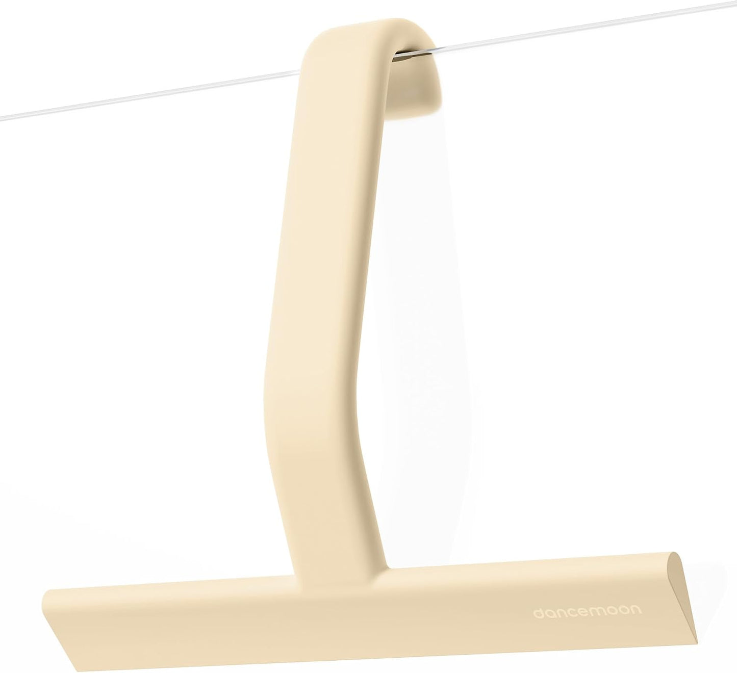 dancemoon JustHang Shower Squeegee for Glass Doors, All-One-Piece Award-Winning Silicone Squeegee with Built-in Hook for Bathroom, Window, Mirror, Tile Wall,Car, Streak-Free Cleaner Tool,10-Inch Black