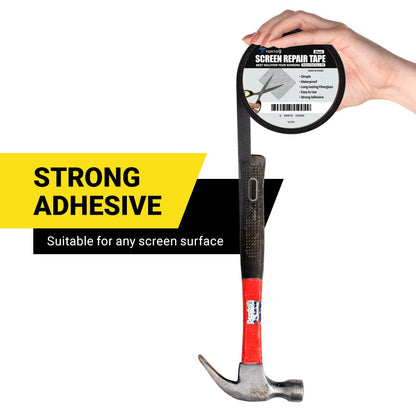 TORTO9 Window Screen Repair Kit, 3-Layer Strong Adhesive & Waterproof Tape Fiberglass Covering mesh (Black, 2 Inch x 6.5 FT)
