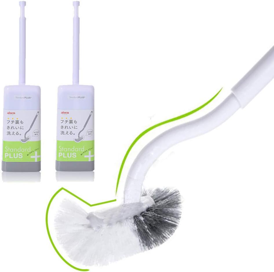 Marbarsse Bathroom Toilet Bowl Brush and Holder, Curved Design Toilet Brush for Deep Cleaning Under Rim, Best Toilet Brush Set, Easy Handy CompactToilet BowlCleaner Brush for Bathroom, 1 Pack