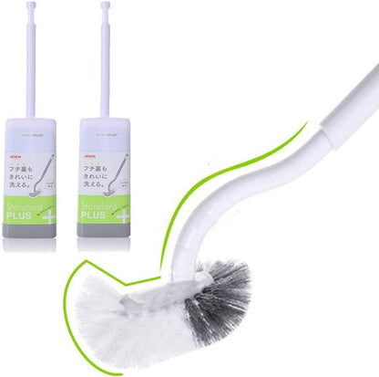 Marbarsse Bathroom Toilet Bowl Brush and Holder, Curved Design Toilet Brush for Deep Cleaning Under Rim, Best Toilet Brush Set, Easy Handy CompactToilet BowlCleaner Brush for Bathroom, 1 Pack