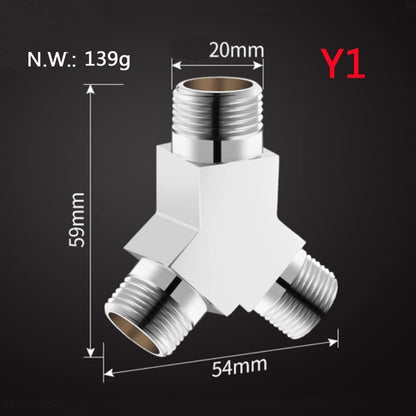Water Diverter Fitting Adapter, Add-A-Tee G1/2" Hose Connector Adapter for Angle Valve adapter, Shower arms, Toliet Bidet Sprayer, Hose Pipe Fittings (3 Way T2)