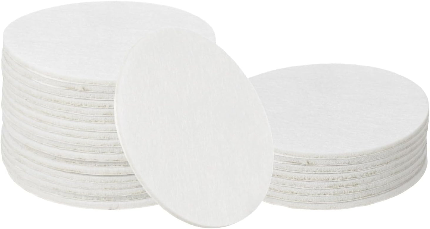 uxcell 32Pcs Non Slip Furniture Pads, 3" Round Self Adhesive Felt Bumpers Noise Reducing Furniture Feet Floor Protector for Chairs Tables Furniture Legs (White 0.2" Thick) - Colors B