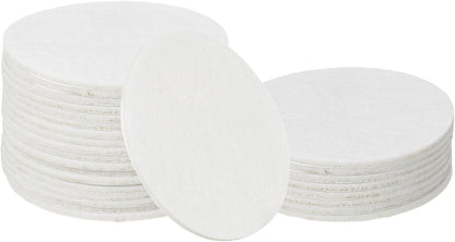 uxcell 32Pcs Non Slip Furniture Pads, 3" Round Self Adhesive Felt Bumpers Noise Reducing Furniture Feet Floor Protector for Chairs Tables Furniture Legs (White 0.2" Thick) - Colors B