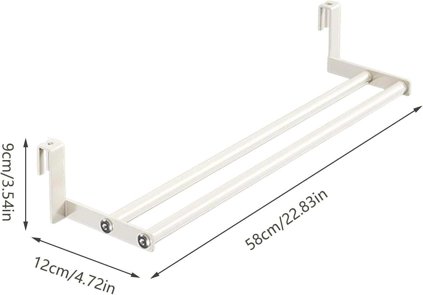 Wall Drying Rack Heavy-Duty Space-Saving Towel Rod | Drying Rack Wall Mounted for Closet Bathroom Room Rv Dorm Clothing