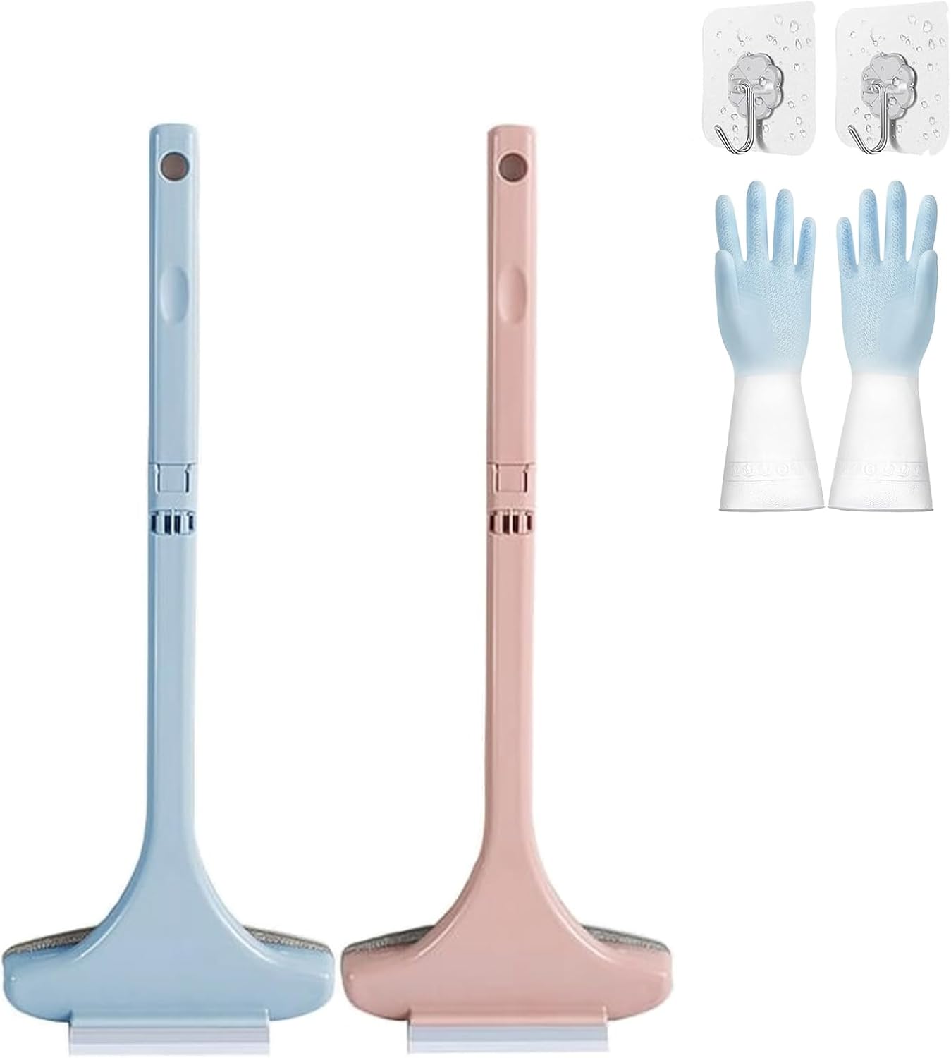 2 in 1 Mesh Cleaner Brush, Double Sided Wet & Dry Dual Purpose Window Screen Cleaning Brush, 2 in 1 Multifunctional Screen Brush, Extendable 2 in 1 Mesh Cleaning Brush (2Pcs-F)