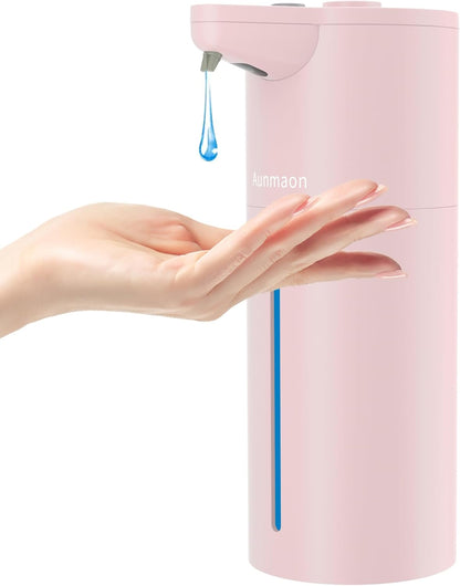 Aunmaon Automatic Soap Dispenser Touchless, Hands-Free, Multi Adjustable Volume, Long Battery Life, Compatible with Thick & Thin Dish/Hand Soap for Bathroom and Kitchen, Easy for Toddlers, Black