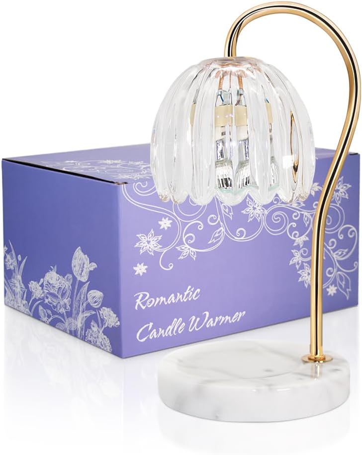 Candle Warmer Lamp with Timer & Dimmer, Electric Candle Lamp Warmer with 2 Bulbs for Scented Candle, Home Decor Gift for Her, Mother’s Day Gift (Milk Tea)