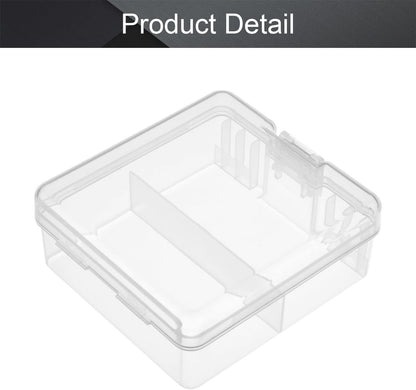 Fielect AAA/AA/C/D Battery Storage Case Holder Organizer Box Transparent