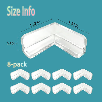 8-Pack Clear Corner Guards for Baby Proofing - Extra Thick Soft Edge Bumpers, Easy to Install Furniture & Table Corner Protectors for Sharp Edges, Child Safety Household Essentials
