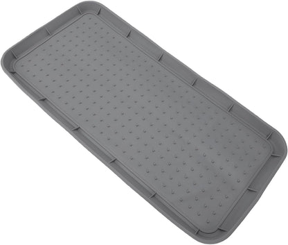 SUNGOOYUE Boot Trays for Entryway Boot Tray, 30X15 Inch Mat for Mud Snow Rain By Entryway Door Nan (Grey)