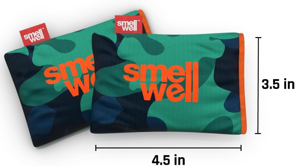 SmellWell - Scented Shoe Deodorizer Inserts - Odor Eliminators - Activated Bamboo Charcoal + Minerals - Natural Fresheners for shoes, bags, gloves - 2 x 1.8oz Original Size - Black Zebra