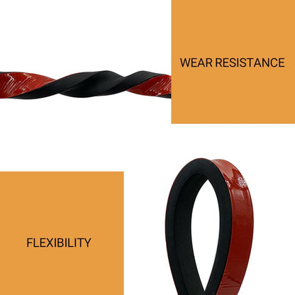 Rectangular Foam Rubber Seal Strip, Self-Adhesive Rubber Weather Stripping, Rubber Gasket for for Auto, Boat, Garage Door/Window, Machinery and More, W:0.75" x H:0.39", L:26Ft