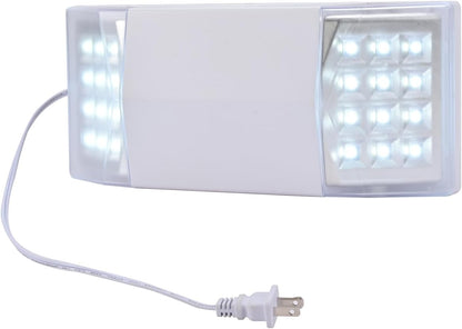 Plug in Emergency Lights for Business Home Power Failure 4Hours 300lm LED Commercial Emergency Light Fixtures with Battery Backup Rechargeable Adjustable Two Heads AC85-277V
