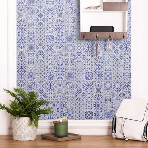 Main Street – 24-Pack of 8 x8 Peel and Stick Backsplash Wallpaper Tiles – Removable Self Adhesive Wall Tile for Kitchen, Renter-Friendly for Your Home and DIY Projects (Patina Copper)