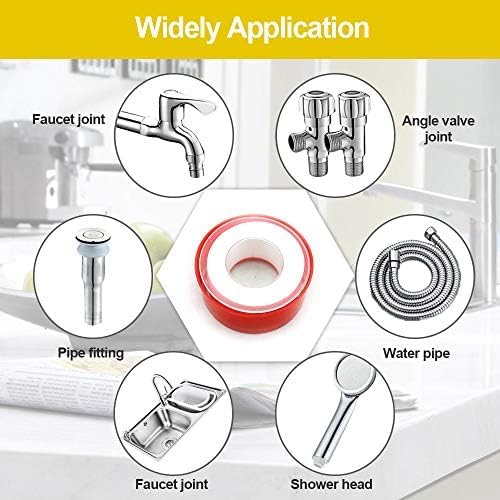GCQ Teflon Thread Seal Tapes，PTFE Thread Seal Tape for Plumbers Sealant Tape for Leak Water Pipe Thread 3/4 inch x 790 inch (5 Pack/White)