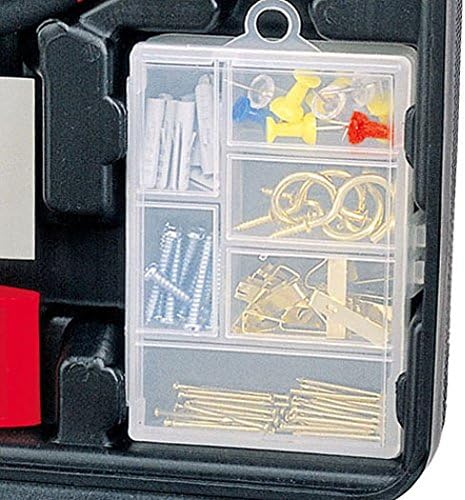 Apollo Tools Original 39 Piece General Household Tool Set in Toolbox Storage Case with Essential Hand Tools for Everyday Home Repairs, DIY and Crafts Red/Black - DT9706