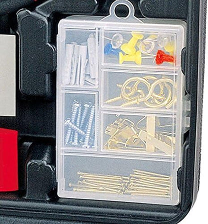 Apollo Tools Original 39 Piece General Household Tool Set in Toolbox Storage Case with Essential Hand Tools for Everyday Home Repairs, DIY and Crafts Red/Black - DT9706