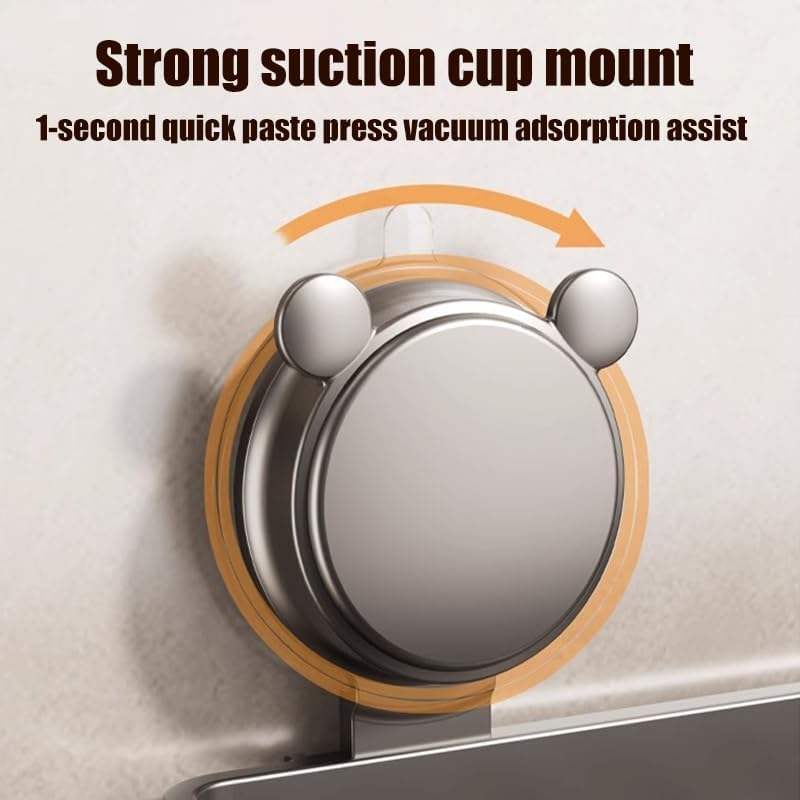 Heavyrain Soap Holder for Shower, Rustproof Aluminum Bar Soap Dish with Strong Suction Cups, Self Draining Soap Tray for Shower Wall, Sponge Caddy for Kitchen Sink, Modern Bathroom Organizer