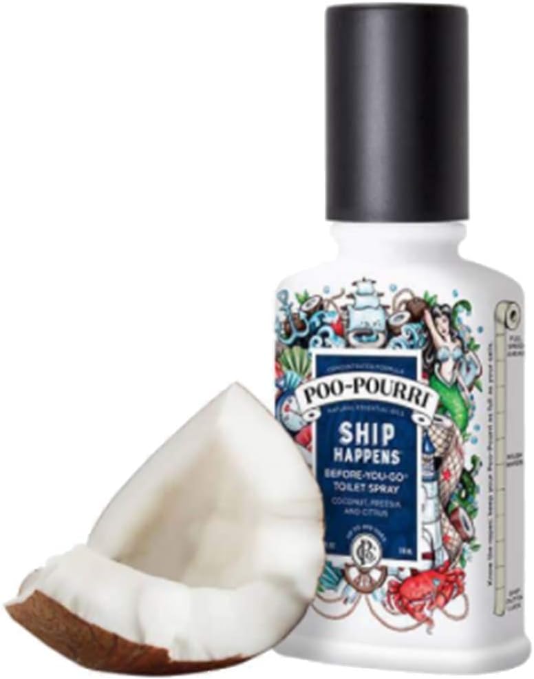 Poo-Pourri Before-You-Go Toilet Spray, Bamboo Rain, 2 Fl Oz, Up to 100 Uses, Bathroom Odor Deodorizer with Essential Oils for Home or Work, Travel Essentials, TSA Approved Size, Bamboo & Fresh Grass